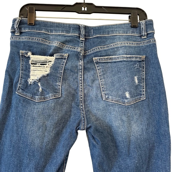 DL1961 Stevie Mid Rise Silm Boyfriend Cuffed Jeans in Rebel, Sz 27 - Picture 8 of 14